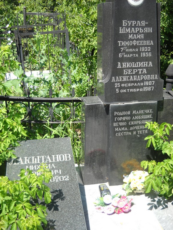 Анюшина Берта Александровна, Саратов, Еврейское кладбище